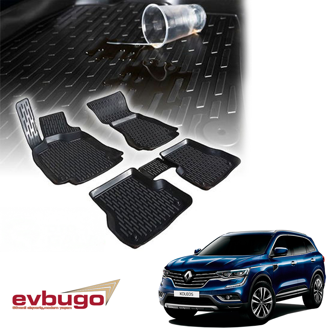 3D PASPAS SİYAH RENAULT KOLEOS 2016++